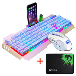 Wired LED Backlit Multimedia Ergonomic Usb Gaming Keyboard Mouse Combo Mouse Sets + Mouse Pad