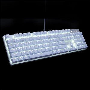 S100 Gaming Mechanical Keyboard Anti-ghosting Blue Red Black Brown Switch Backlit LED wired Retro Round keycap Russian stickers