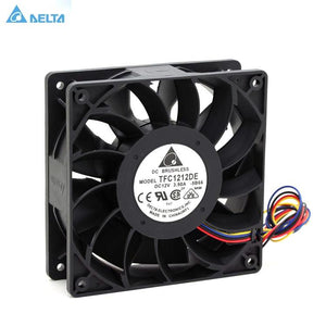 TFC1212DE Delta 120mm DC 12V 5200RPM 252CFM For Bitcoin Miner