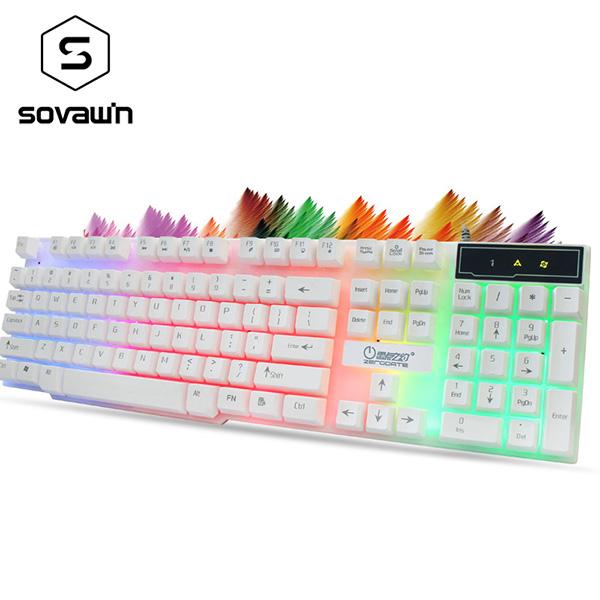 Waterproof Rainbow Backlit Gaming Keyboard