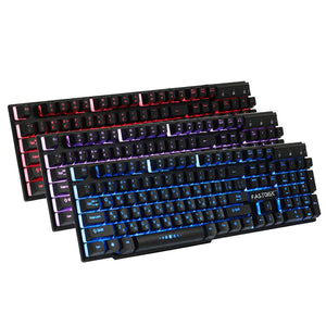 Backlight Gaming Keyboard Teclado Gamer Floating LED Backlit USB Similar Mechanical Feel