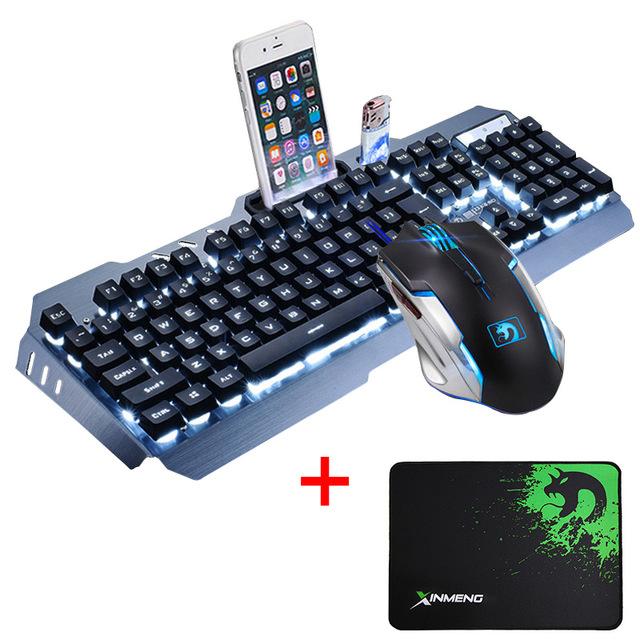 Wired LED Backlit Multimedia Ergonomic Usb Gaming Keyboard Mouse Combo Mouse Sets + Mouse Pad