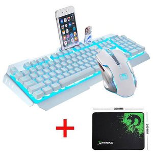 Wired LED Backlit Multimedia Ergonomic Usb Gaming Keyboard Mouse Combo Mouse Sets + Mouse Pad