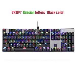 Motospeed CK104 Metal Keyboard Blue Red Switch Gaming Wired Mechanical Keyboard