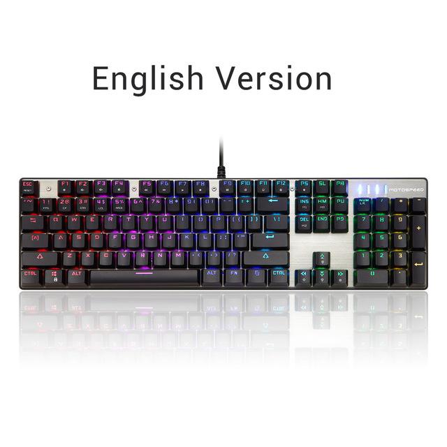 MOTOSPEED Gaming Keyboard USB Keyboards RGB LED Backlit