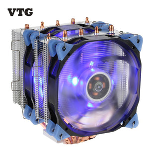 2018 VTG 5 Heatpipe Radiator 4pin CPU Cooler Fan