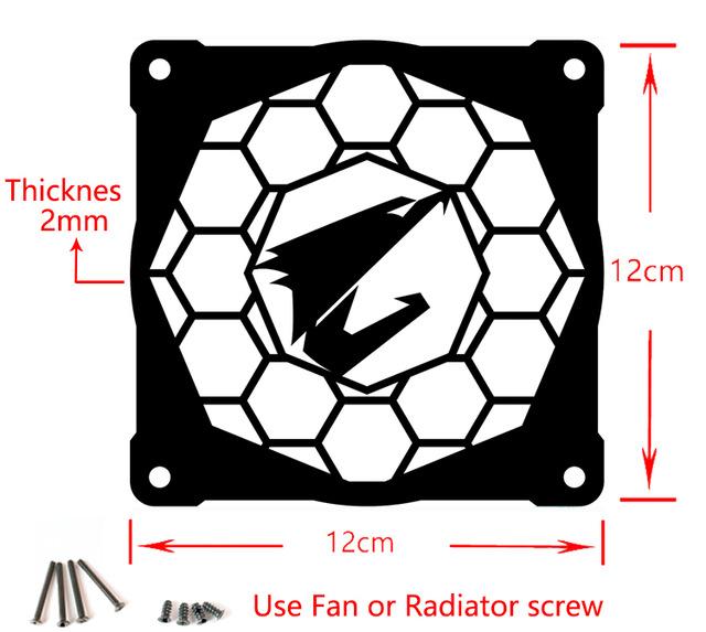 MOD DIY 12cm X 12cm Fan Cover Radiator Decorative Cover Water Cooling