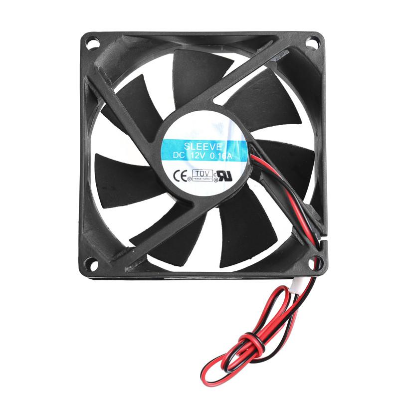 ANENG HOT! 80 x 80 x 25mm 12V 2-pin brushless cooling fan