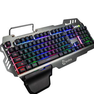 RGB Backlight Mechanical Keyboard Tablet Phone Holder Wrist Rest