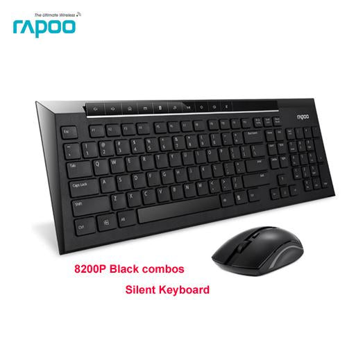 Rapoo 8200P Multimedia Silent Wireless Keyboard and Mouse Combo