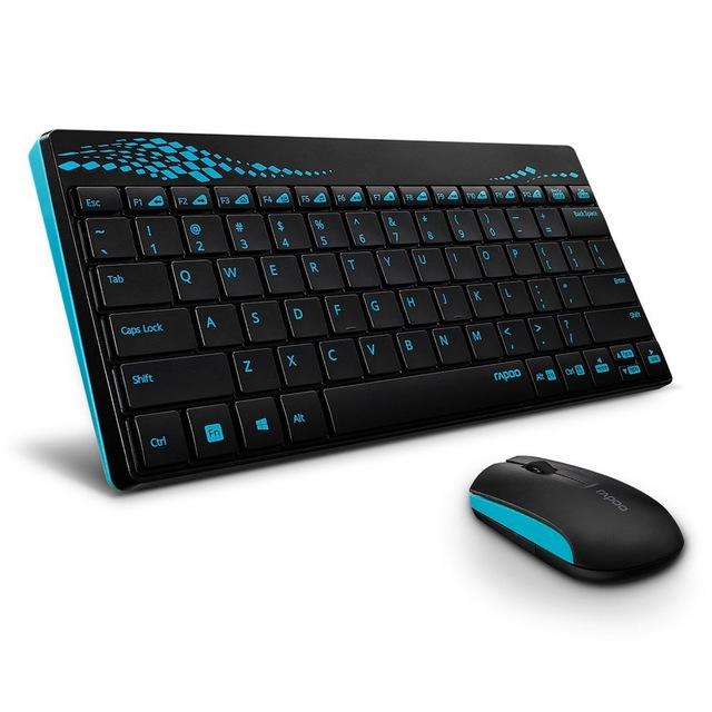 Rapoo 8000 Multimedia Mini Slim USB 2.4G Wireless Keyboard & mouse Combo